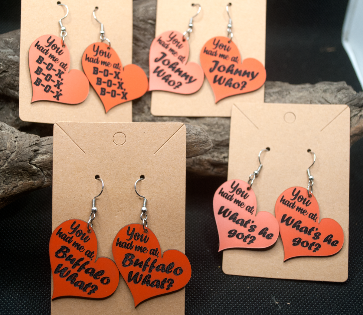 Buffalo Bandits "You had me at ....?" Earrings