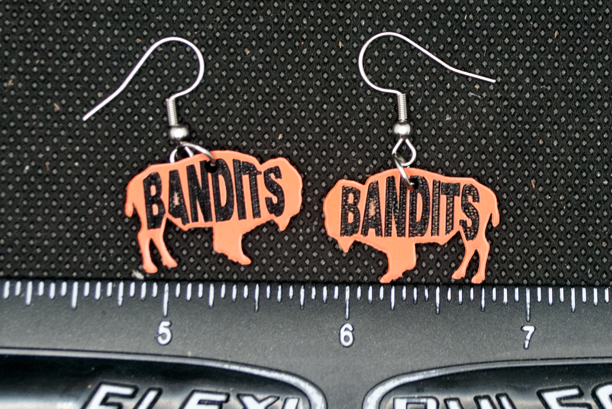 Buffalo Bandits Acrylic Earrings