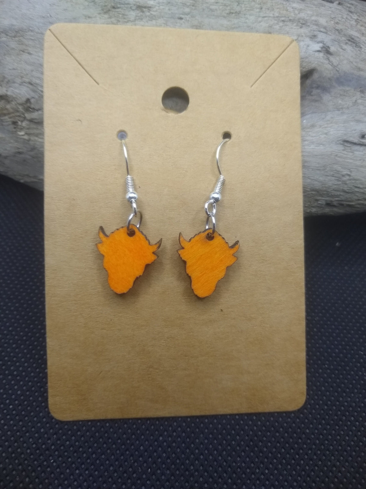 Buffalo Head Silouette Earrings