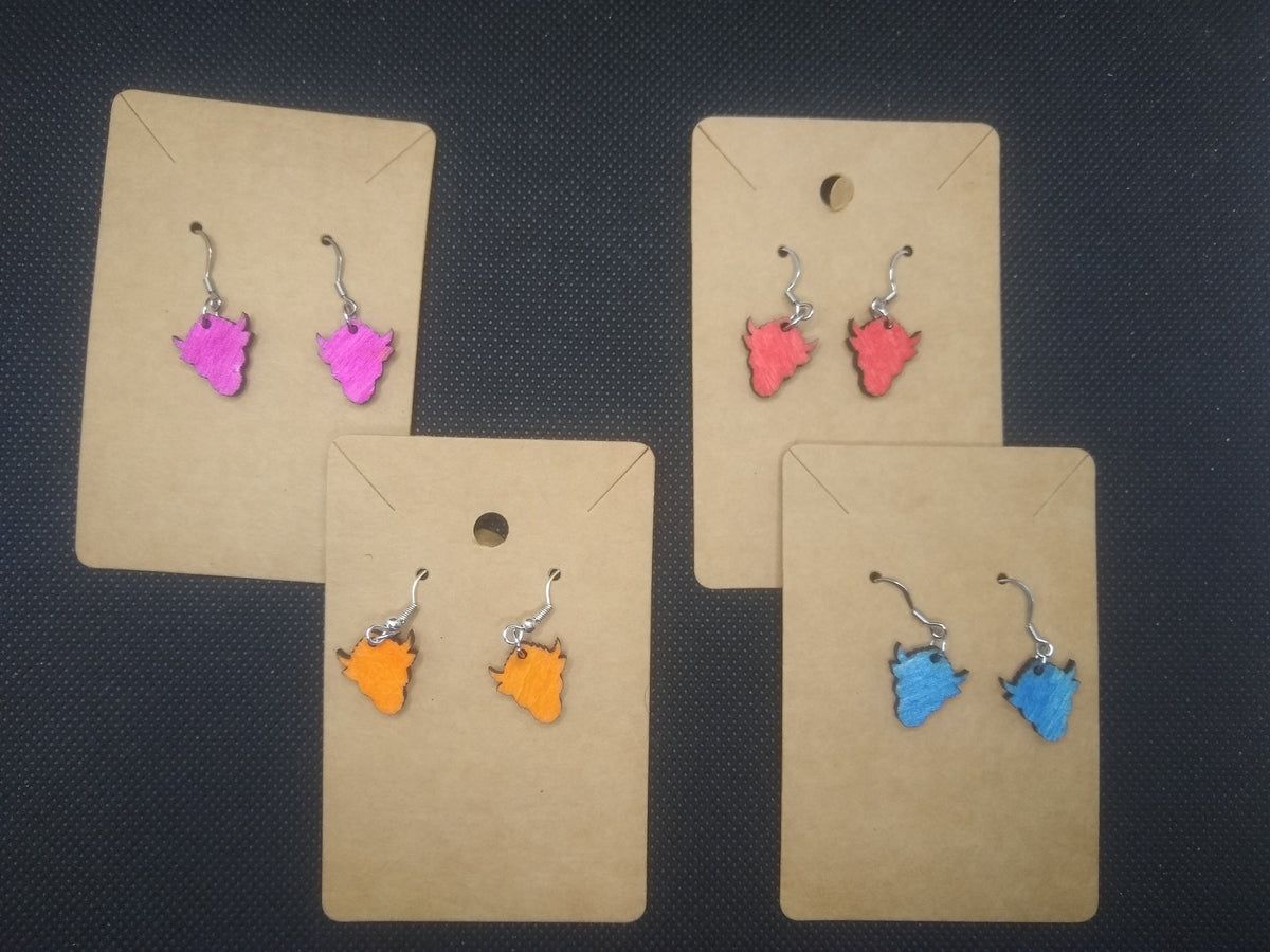 Buffalo Head Silouette Earrings